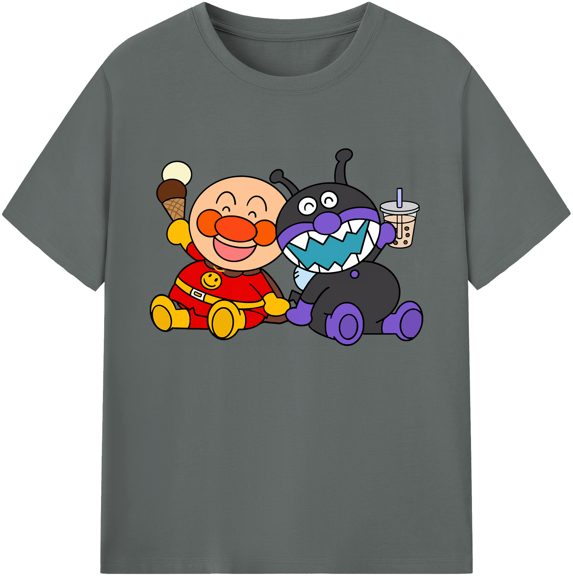 （画像用） アンパンマン Anpanman 綿100％ メンズ半袖Tシャツ｜肌触りやわらか＆通気性
